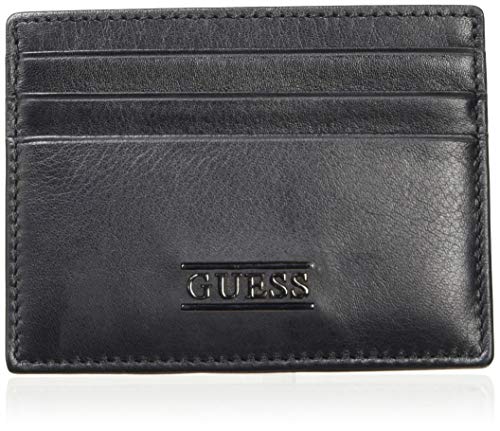 Guess New Boston Card Case, Herren Ausweishülle, Schwarz (Black), 0.5x7.5x10 cm (W x H L) von GUESS