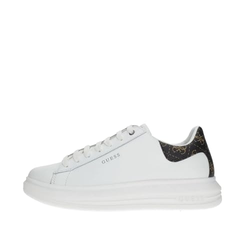 GUESS Herren VIBO CARRYOVER Sneaker, White, 44 EU von GUESS