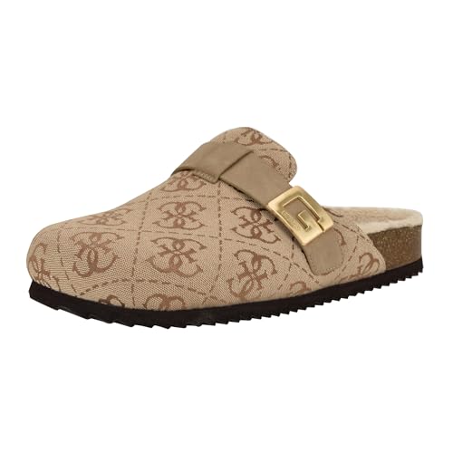 Guess Herren Ullan Hausschuh, Hellbraunes Logo, Multi 101, 39 EU von GUESS