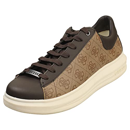 GUESS Herren VIBO CARRYOVER Sneaker, Beige Brown, 45 EU von Guess