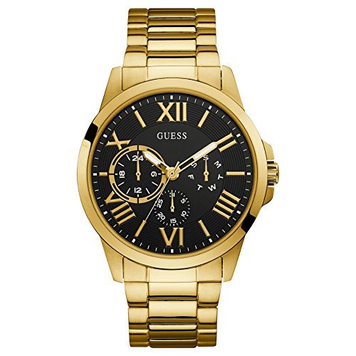 Guess Herren Analog Quarz Uhr mit Edelstahl Armband W1184G2 von GUESS