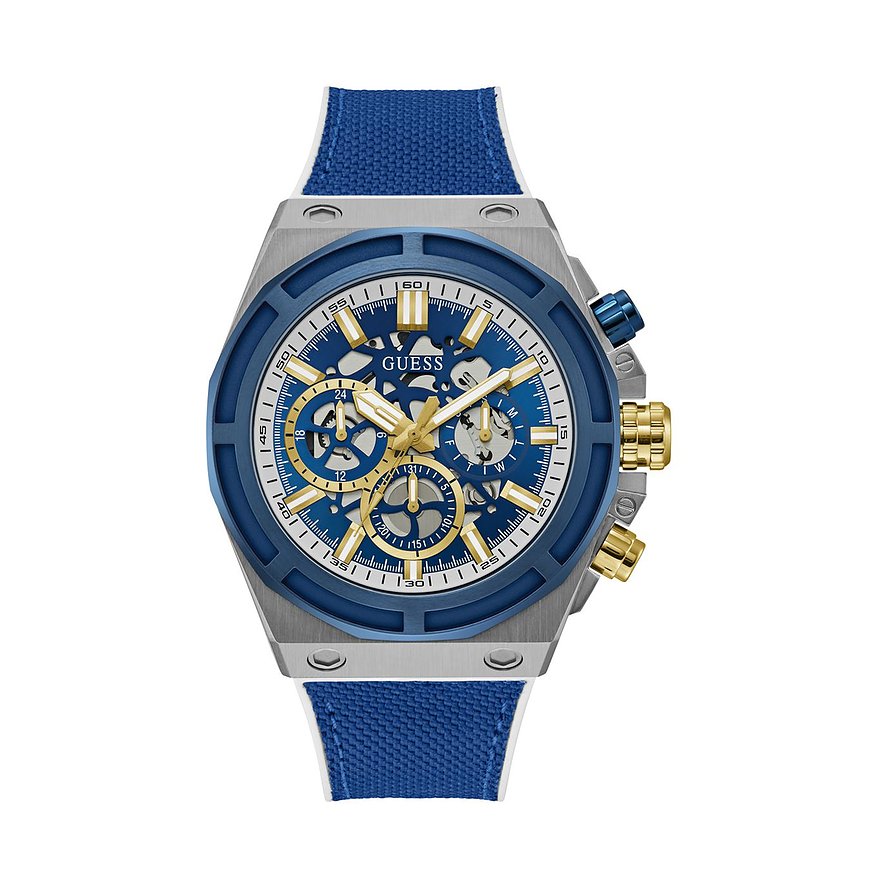 Guess Herrenuhr GS MASTERPIECE GW0713G1 Edelstahl, recycelt von Guess