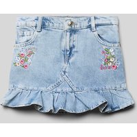 Guess Jeansrock mit Motiv-Stitching und Label-Detail in Hellblau, Größe 92 von Guess