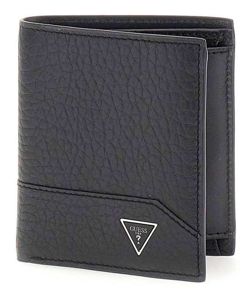 Guess Kartenetui Bifold No Coin, aus echtem Leder mit RFID-Blocker Schutz von Guess