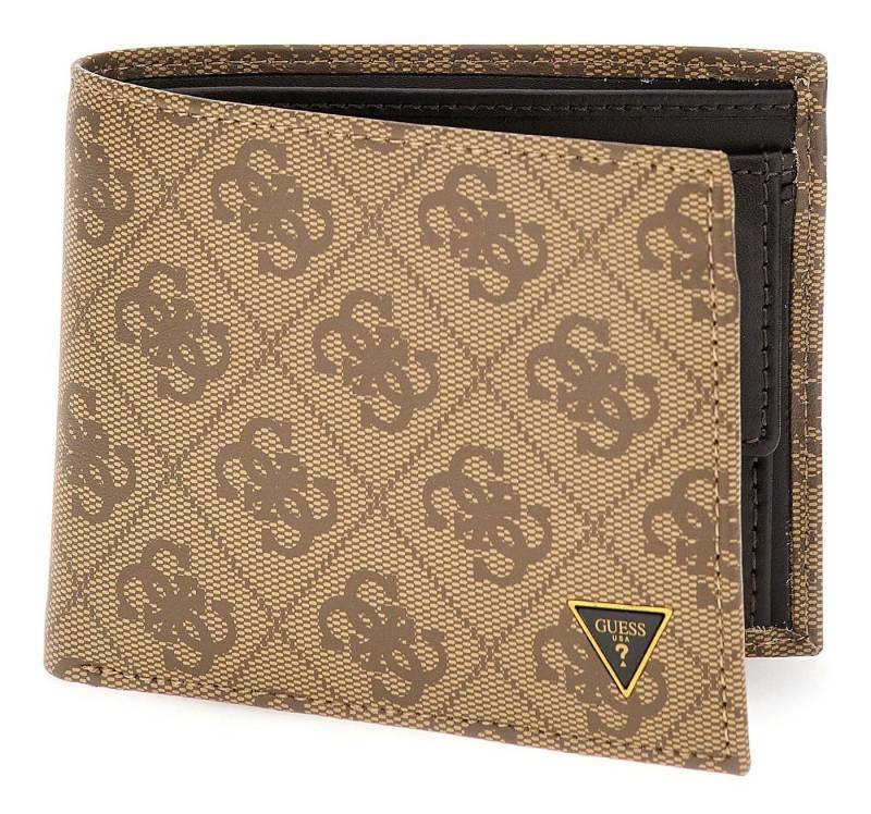 Guess Kartenetui Bifold No Coin Wallet, aus echtem Leder mit RFID-Blocker Schutz von Guess