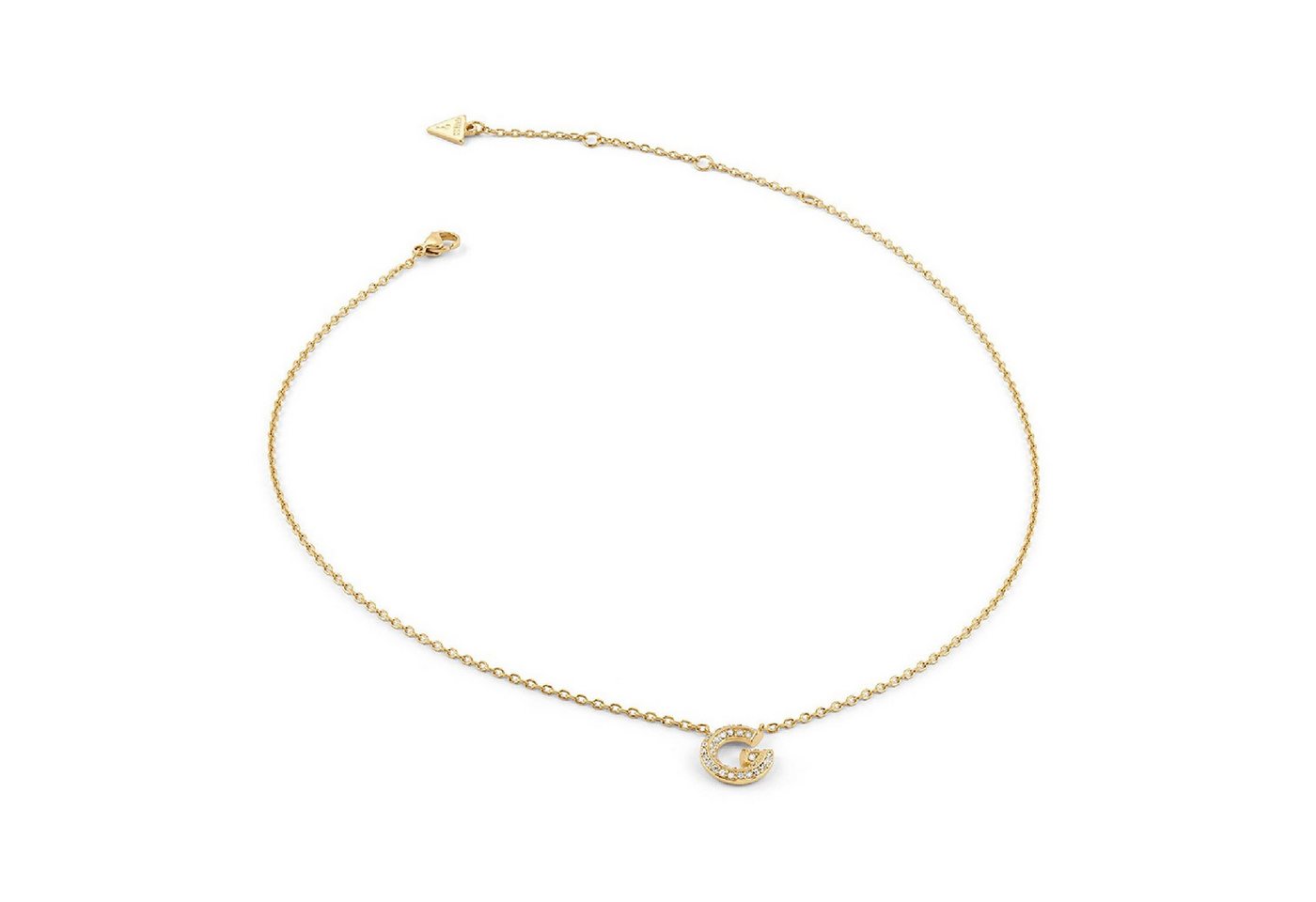 Guess Kette mit Anhänger Damen-G Pavé Goldfarben Guess Kette mit Anhänger Damen-G Pavé Goldfarben von Guess