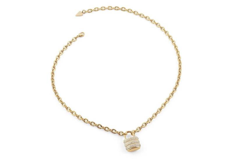 Guess Kette mit Anhänger Damen-Schloss Pavé Goldfarben von Guess
