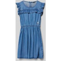 Guess Kleid aus Lyocell-Viskose-Mix in Denim-Optik in Blau, Größe 152 von Guess