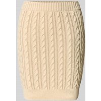 Guess Knielanger Rock mit gerippten Abschlüssen Modell 'GISELLE' in Camel, Größe M von Guess