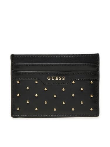 Guess Leder Kartenetui mit Nieten, Schwarz von GUESS
