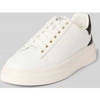 Guess Ledersneaker mit Label-Patch Modell 'ELBA' in Weiss, Größe 41 von Guess