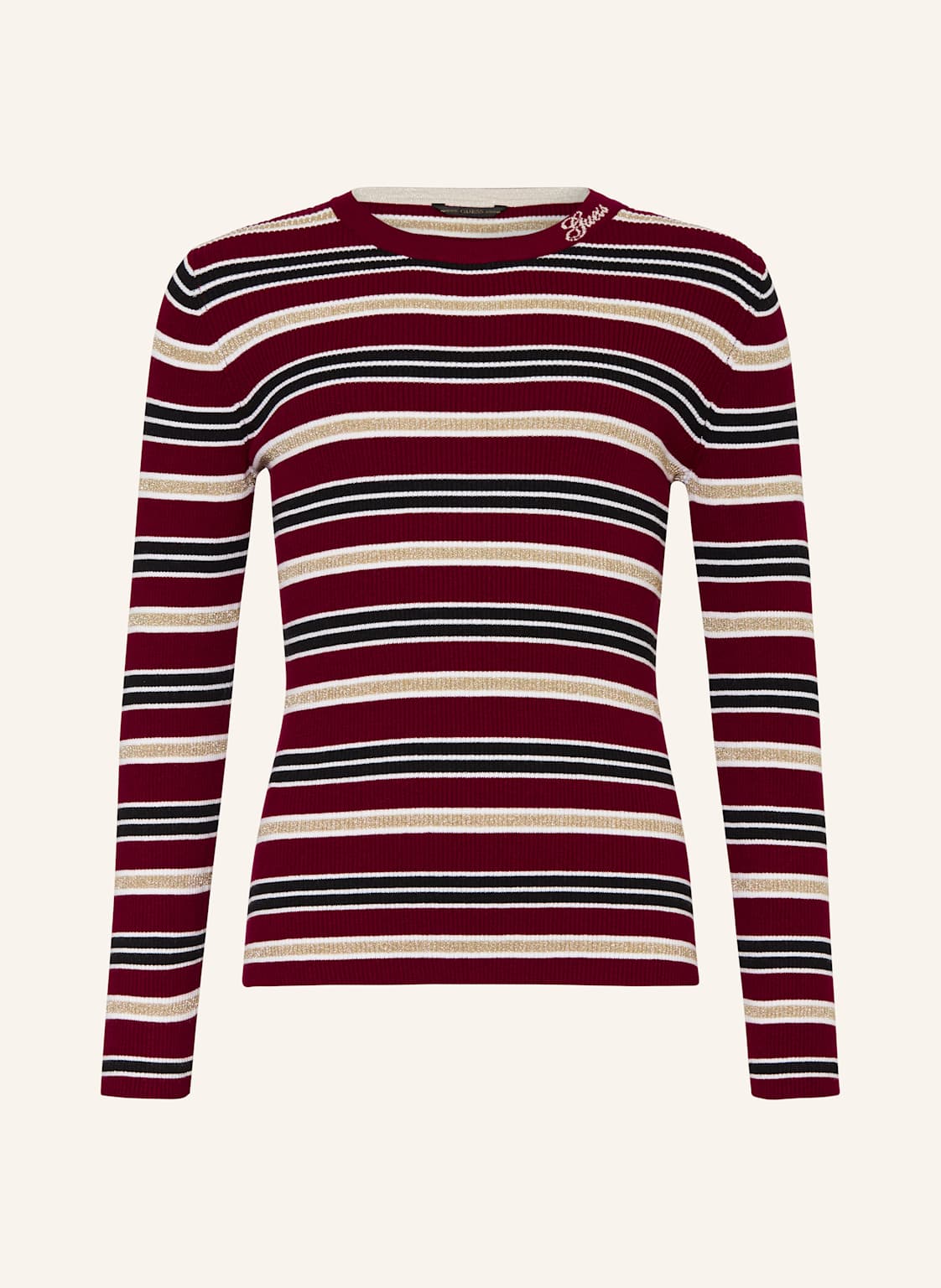 Guess Longsleeve Mit Glitzergarn rot von Guess