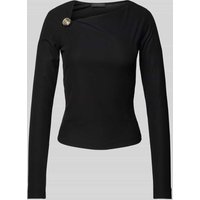 Guess Longsleeve mit Label-Applikation Modell 'FEBE' in Black, Größe S von Guess