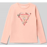 Guess Longsleeve mit Label-Print in Apricot, Größe 110 von Guess