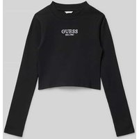 Guess Longsleeve mit Label-Stitching in Black, Größe 140 Guess Longsleeve mit Label-Stitching in Black, Größe 140 von Guess