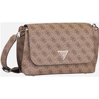 Guess - Meridian Flap Logo Latte Logo - Crossbody Bag  , 3.9 l von Guess