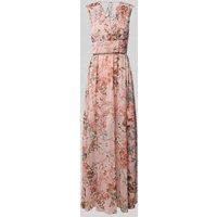 Guess Midikleid mit floralem Print Modell 'GILDA' in Rosa, Größe XS von Guess