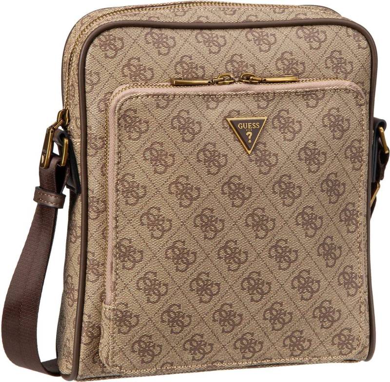 Guess Milano 4G Eco Top Zip  in Beige (4.8 Liter), Umhängetasche von Guess