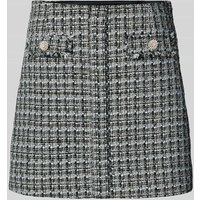 Guess Minirock mit Strukturmuster Modell 'DAPHNEE' in Metallic Black, Größe M von Guess
