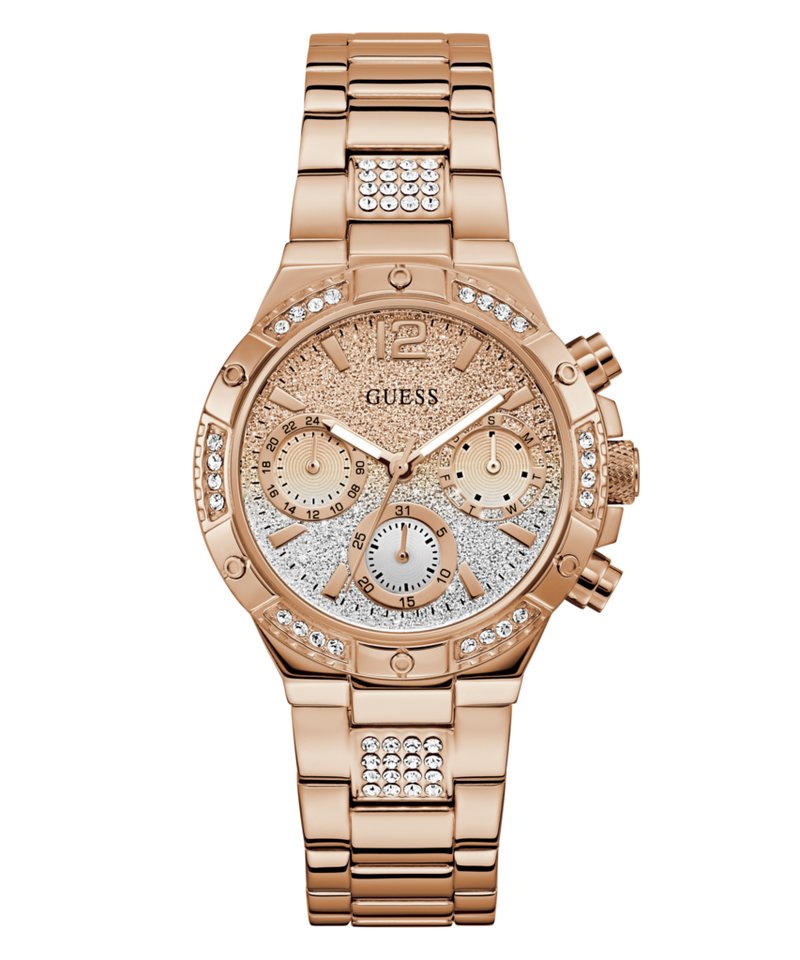 Guess Multifunktionsuhr HARLOW GW0950L4, Quarzuhr, Armbanduhr, Damenuhr, Edelstahlarmband, Datum von Guess