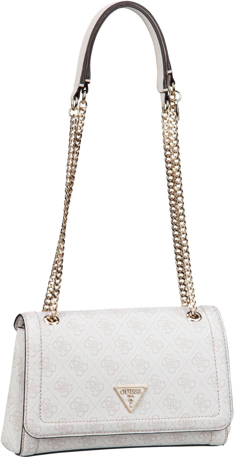 Guess Noelle Convertible Cross Flap Logo  in Weiß (3 Liter), Schultertasche von Guess
