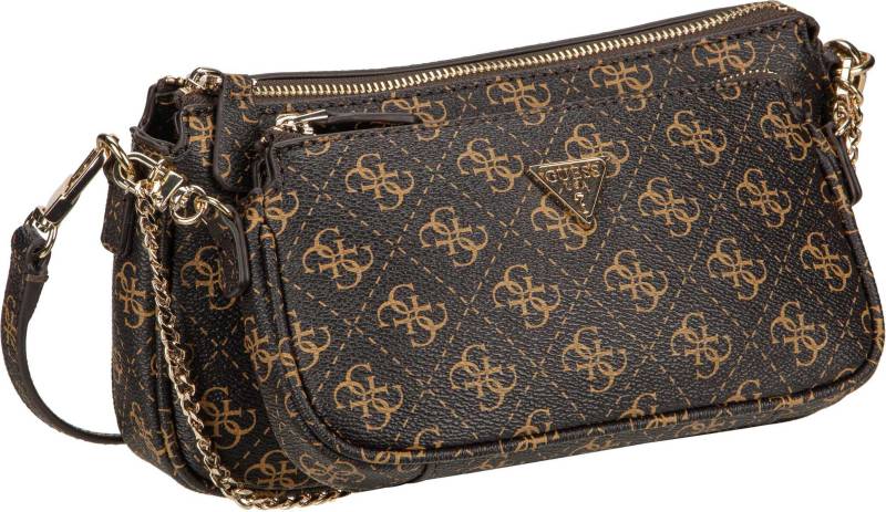 Guess Noelle II Double Pouch CB 72710 Logo  in Braun (1.7 Liter), Umhängetasche von Guess