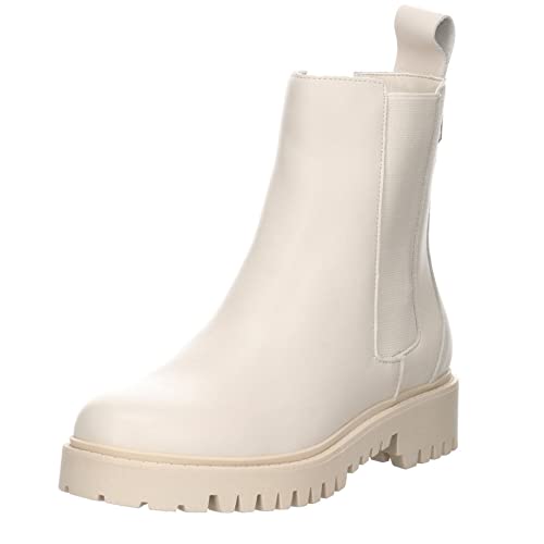 GUESS Oakess Chelsea-Boots Leder-/Textilkombination uni beige chelsea gummizug modisch von GUESS