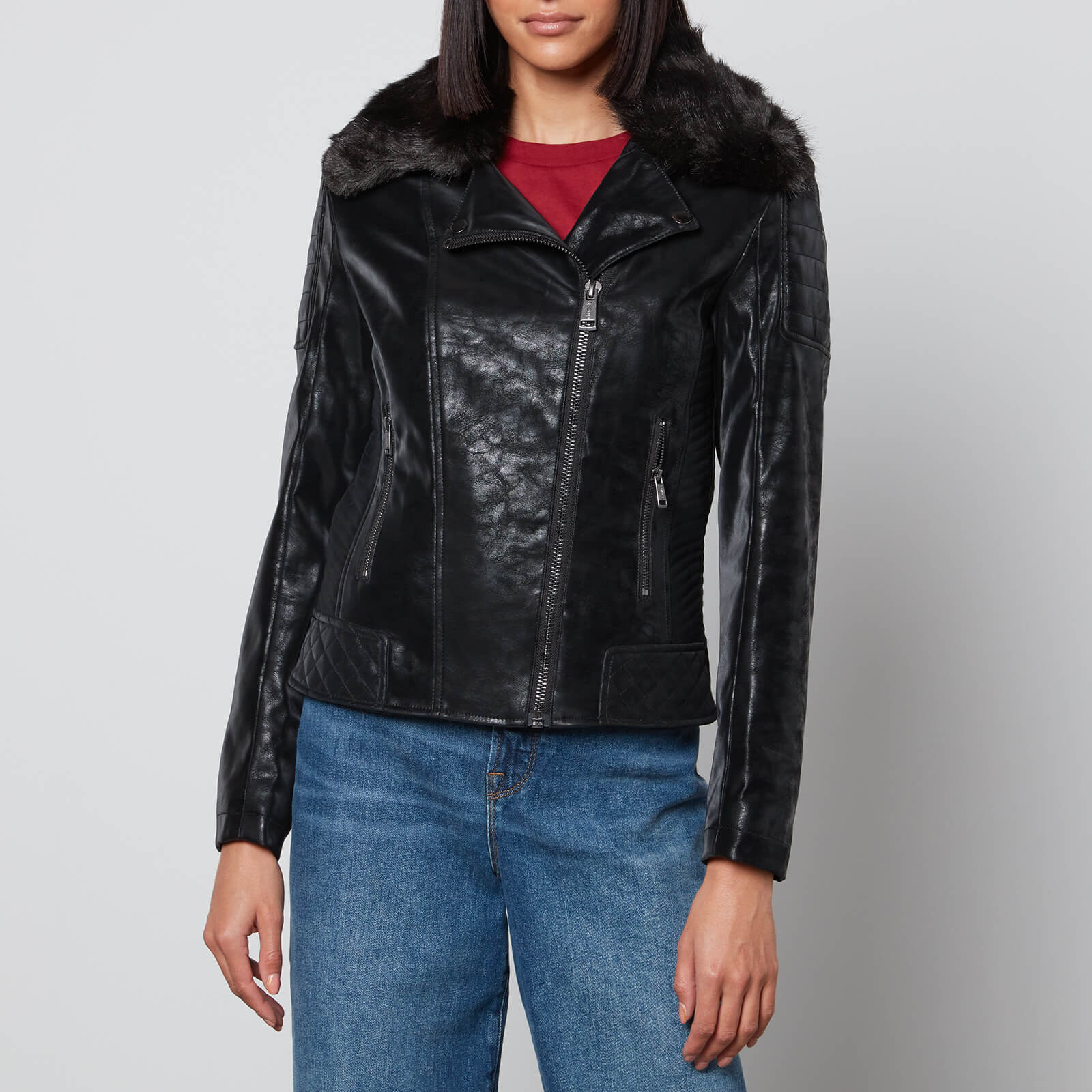 Guess Olivia Faux Leather Jacket - XS von Guess