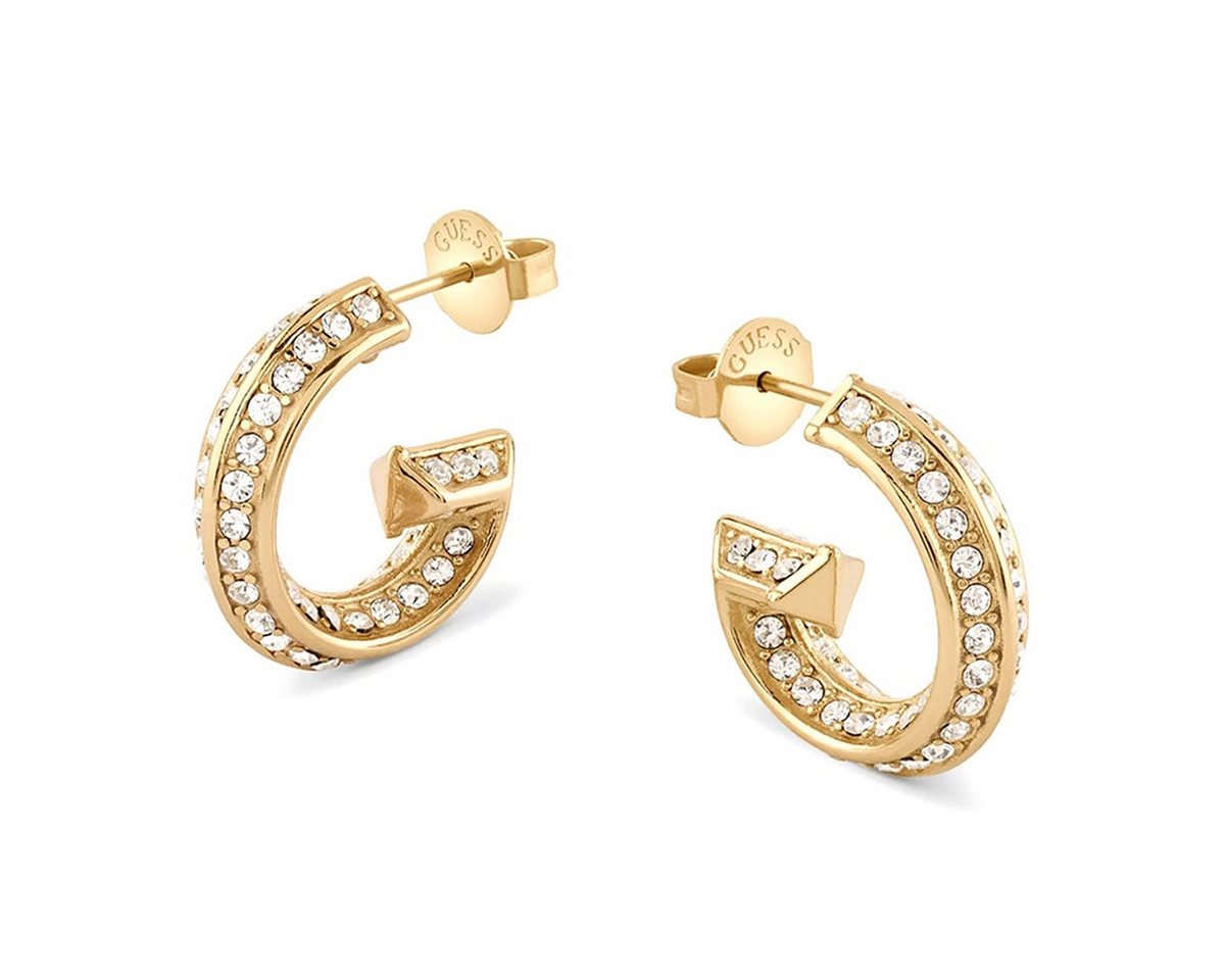 Guess Paar Creolen Damen-G Pave Goldfarben von Guess