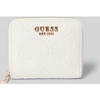 Guess Portemonnaie mit Label-Applikation Modell 'CRESIDIA' in Offwhite, Größe 1 von Guess