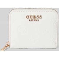 Guess Portemonnaie mit Label-Applikation Modell 'JENA' in Weiss, Größe One Size von Guess