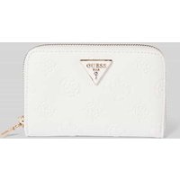 Guess Portemonnaie mit Label-Applikation Modell 'JENA' in Weiss, Größe One Size von Guess