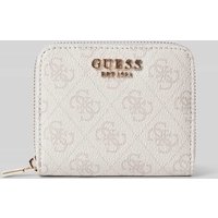 Guess Portemonnaie mit Label-Applikation Modell 'LAUREL' in Ecru, Größe 1 von Guess