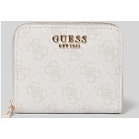 Guess Portemonnaie mit Label-Applikation Modell 'LAUREL' in Ecru, Größe 1 von Guess