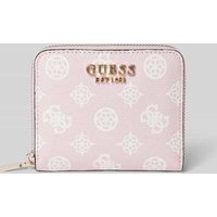 Guess Portemonnaie mit Label-Applikation Modell 'LAUREL' in Pink, Größe One Size von Guess