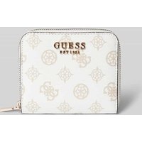 Guess Portemonnaie mit Label-Applikation Modell 'LAUREL' in Weiss, Größe One Size von Guess