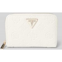 Guess Portemonnaie mit Logo-Applikation Modell 'CRESIDIA' in Offwhite, Größe 1 von Guess