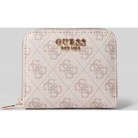 Guess Portemonnaie mit Logo-Applikation Modell 'Laurel' in Taupe, Größe 1 von Guess