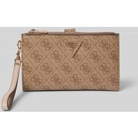 Guess Portemonnaie mit Logo-Detail Modell 'LAUREL' in Taupe, Größe 1 von Guess