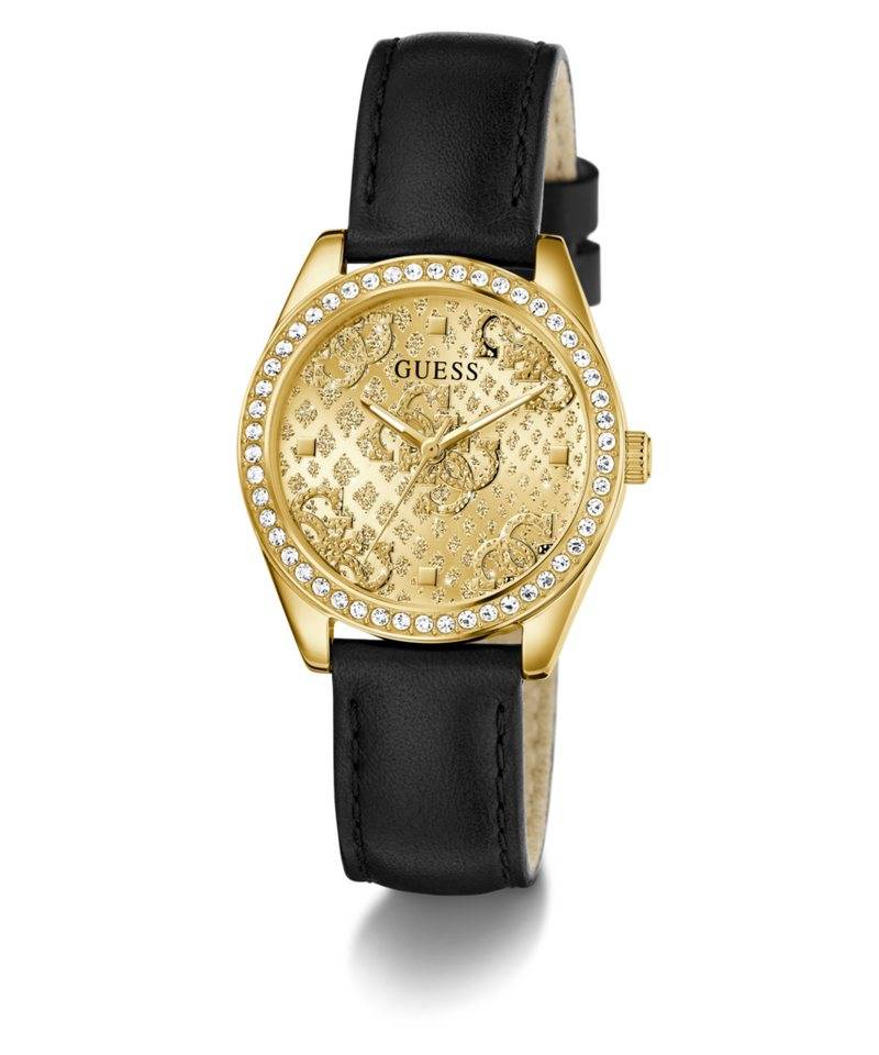Guess Quarzuhr BOA GW0989L2, Armbanduhr, Damenuhr, Lederarmband, Kristallsteine von Guess