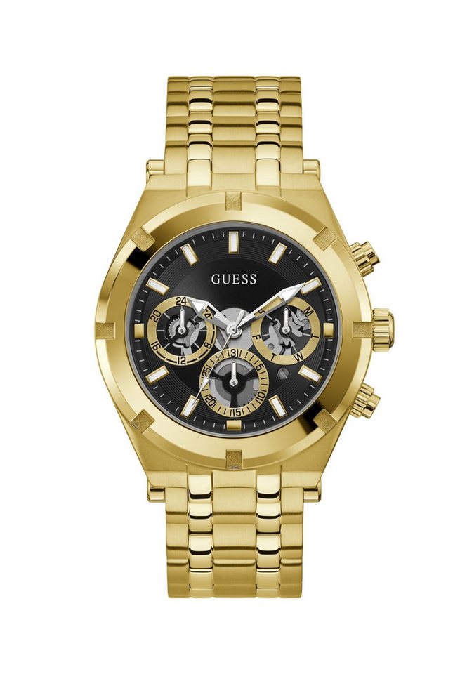 Guess Quarzuhr CONTINENTAL, (1-tlg), Quarz-Analoguhr von Guess