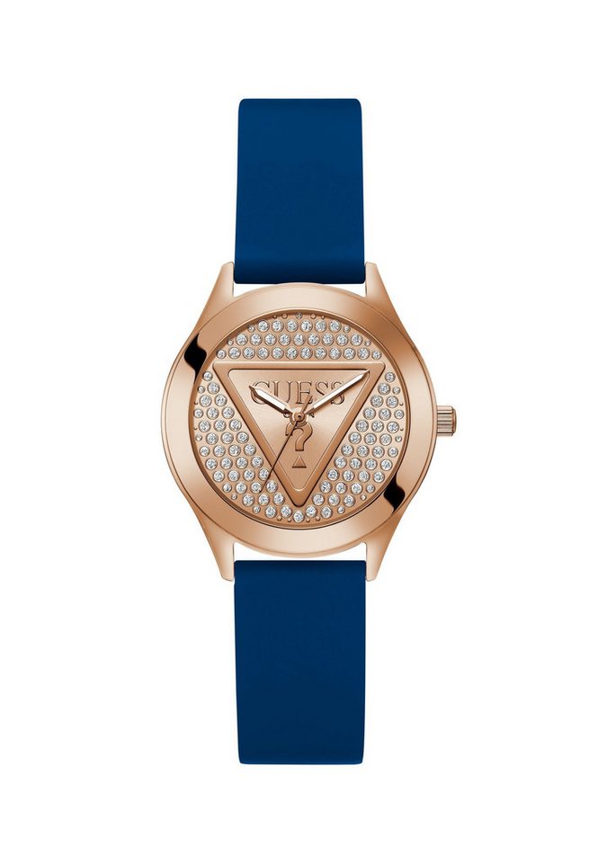 Guess Quarzuhr GLITZ PLAQUE, (1-tlg), Quarz-Analoguhr von Guess