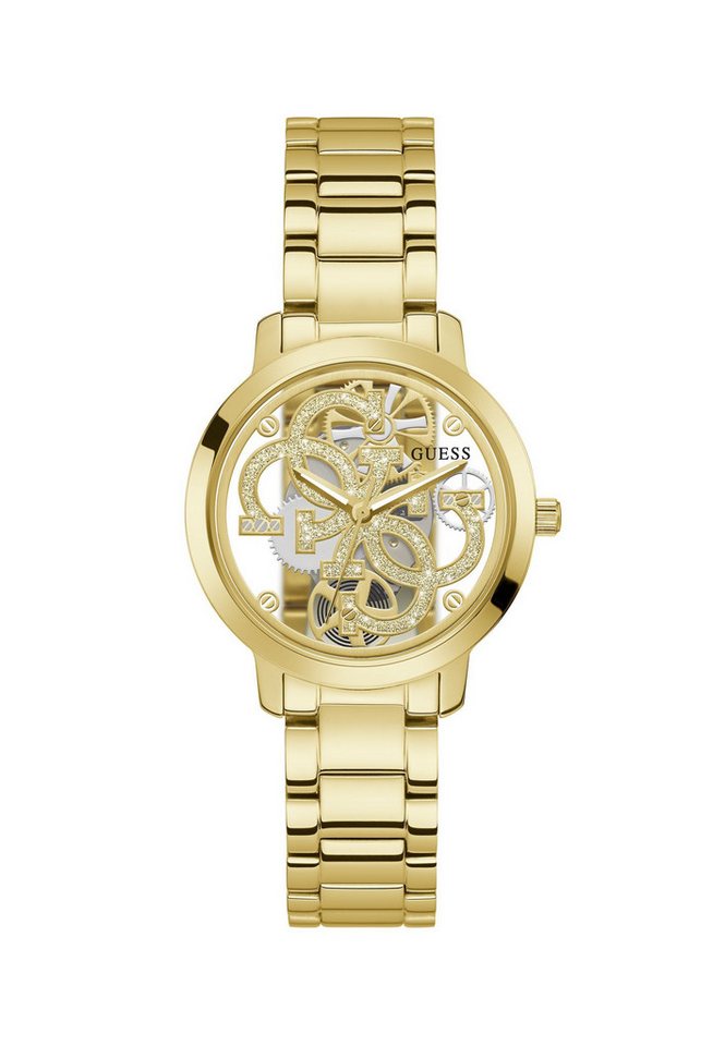 Guess Quarzuhr GT QUATTRO CLEAR, (1-tlg), Quarz-Analoguhr von Guess