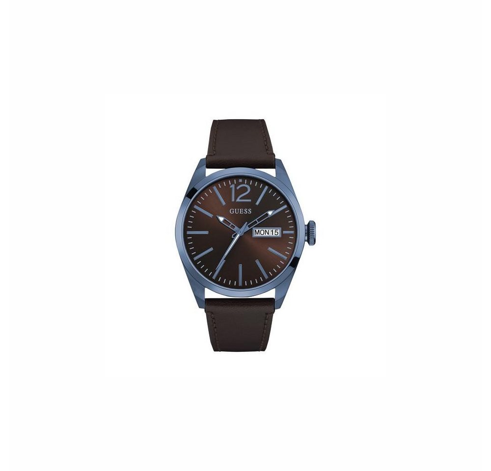 Guess Quarzuhr Guess Armbanduhr Herren Leder Uhr W0658G8 45 mm Quarzuhr Armbanduhr Uh von Guess