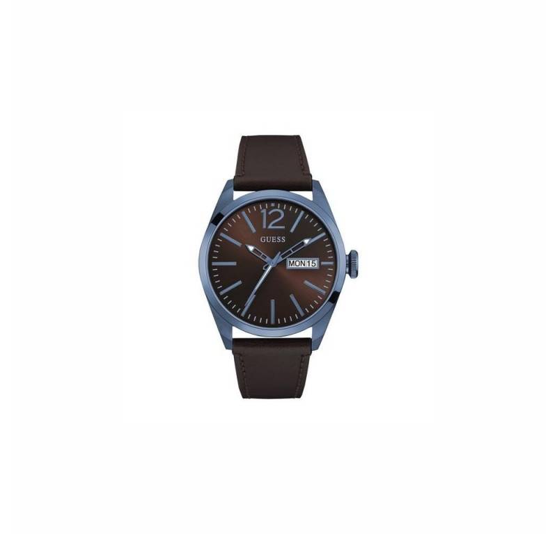Guess Quarzuhr Guess Armbanduhr Herren Leder Uhr W0658G8 45 mm Quarzuhr Armbanduhr Uh von Guess