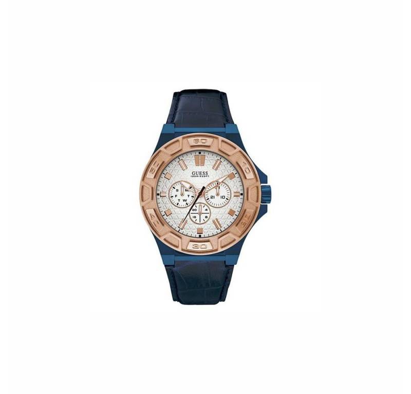 Guess Quarzuhr Guess Armbanduhr Herren Leder Uhr W0674G7 Ø45mm Quarzuhr wasserdicht A von Guess