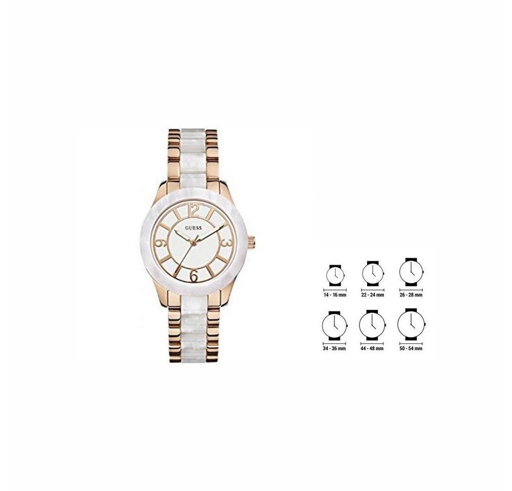 Guess Quarzuhr Guess Damen-Armbanduhr Uhr Leder Armbanduhr Uhr W0074L2 39mm von Guess
