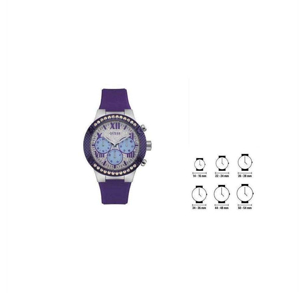 Guess Quarzuhr Guess Damen-Armbanduhr Uhr Silikon Armbanduhr Uhr W0772L5 39mm Quarzuh von Guess