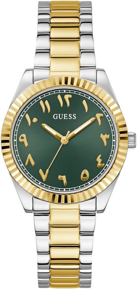 Guess Quarzuhr LUNA GW0735L2, Armbanduhr, Damenuhr, Edelstahlarmband, analog von Guess