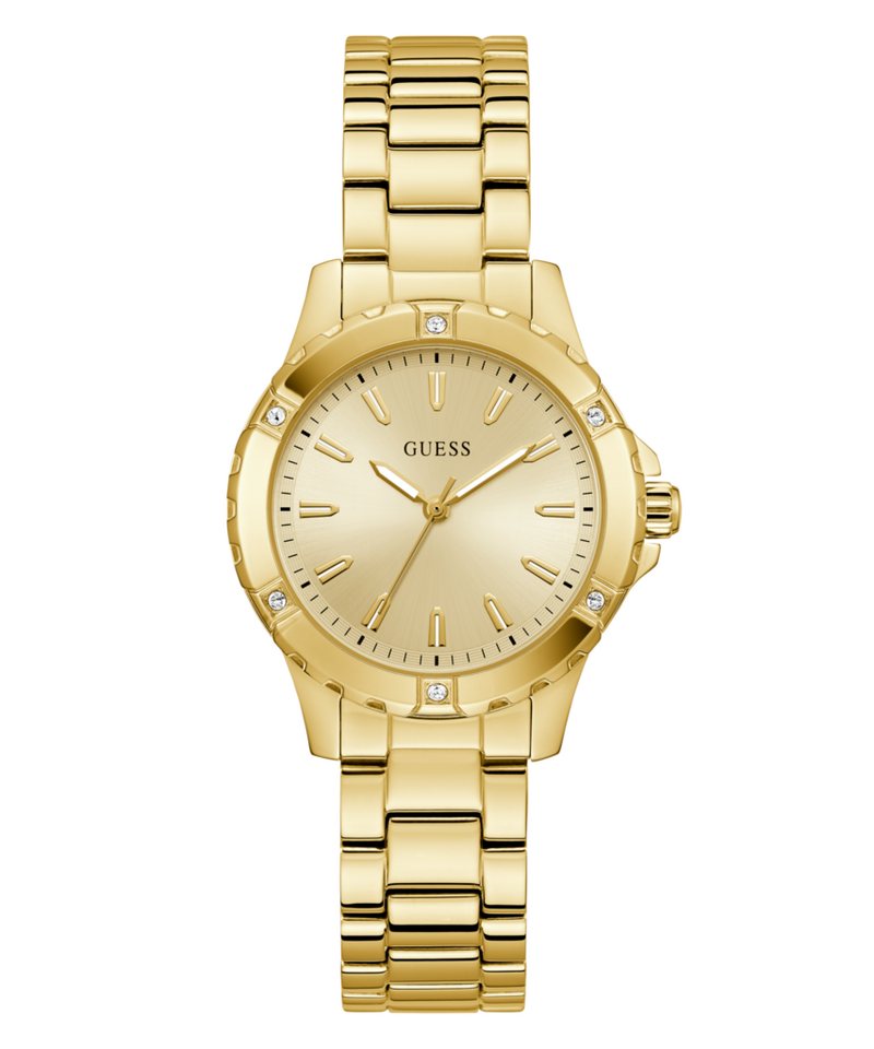 Guess Quarzuhr MIST GW0948L2, Armbanduhr, Damenuhr, Edelstahlarmband, Kristallsteine von Guess